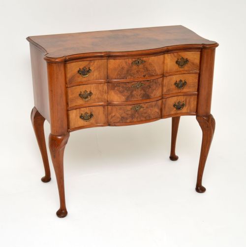 Antique Burr Walnut Low Boy