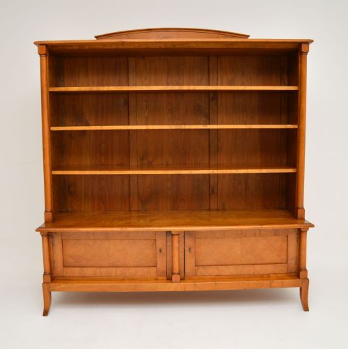fig 1. Antique Swedish Biedermeier Satin Birch Bookcase