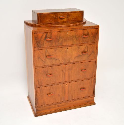 Art Deco Figured Walnut Chest of Drawers