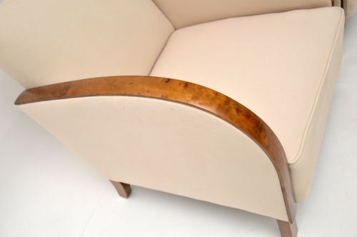 fig 1. Pair of Art Deco Swedish Satin Birch Armchairs