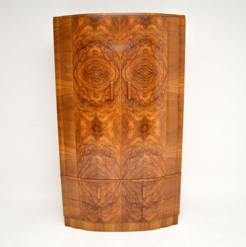 fig 1. 1930’s Art Deco Figured Walnut Wardrobe