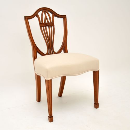fig 1. Set of 12 Antique Sheraton Style Shield Back Dining Chairs
