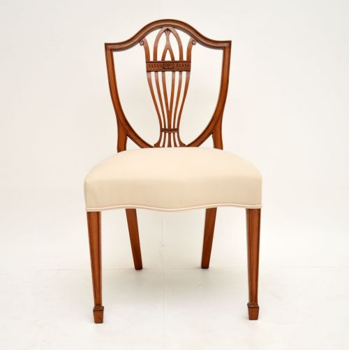 fig 2. Set of 12 Antique Sheraton Style Shield Back Dining Chairs