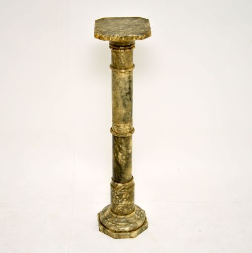 Antique Neo-classical Alabaster Pedestal Column