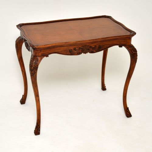 Antique French Carved Satin Wood Occasional Table