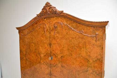 fig 1. Antique Burr Walnut Cocktail Drinks Cabinet