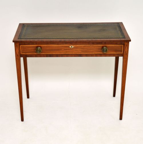 fig 1. Antique Sheraton Period Inlaid Mahogany Writing Table