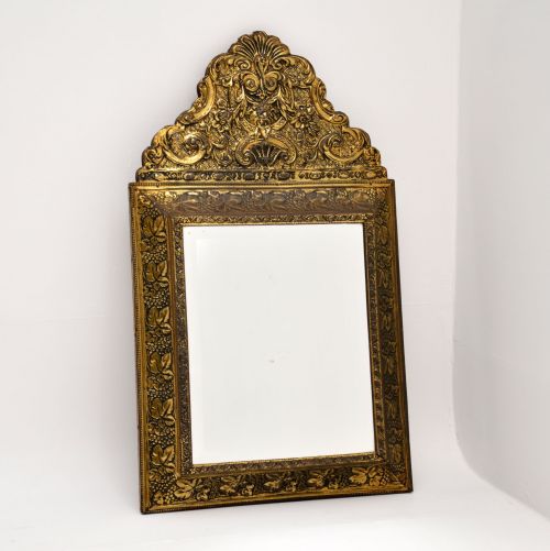 Antique Victorian Brass Mirror
