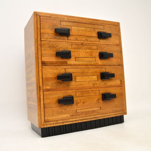 
Art Deco Solid Oak Chest of Drawers Vintage 1930’S