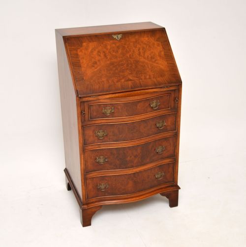 Antique Georgian Style Burr Walnut Bureau