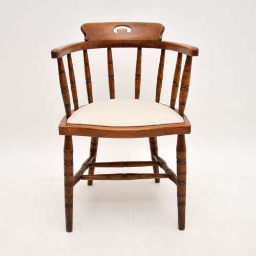 fig 1. Antique Victorian Mahogany Captains Desk Chair
