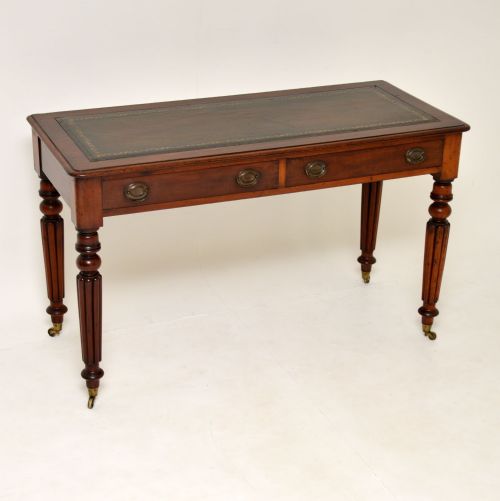 Antique William IV Mahogany Leather Top Writing Desk
