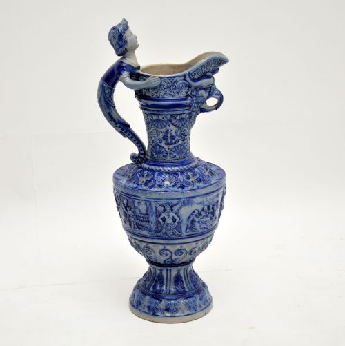 Antique 19th Century German Westerwald Stoneware Ewer
