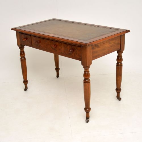 fig 1. Antique Victorian Burr Walnut Writing Table