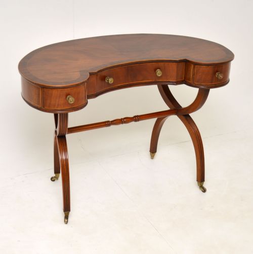 Antique Regency Style Mahogany Kidney Desk