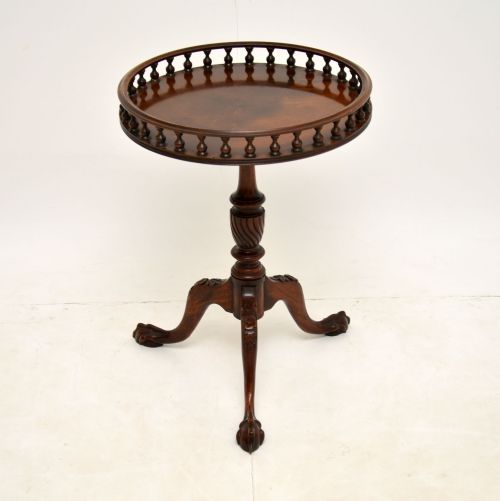 Antique Georgian Style Mahogany Gallery Side Table
