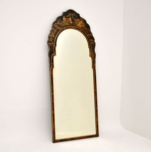 Antique Chinese Queen Anne Style Chinoiserie Mirror