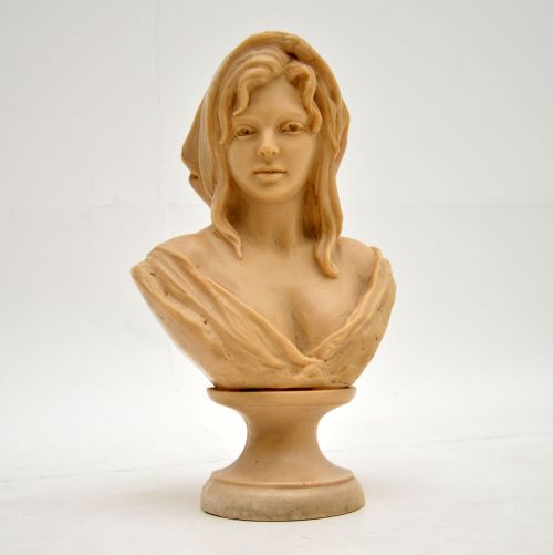 fig 1. Antique Signed Bust Sculpture