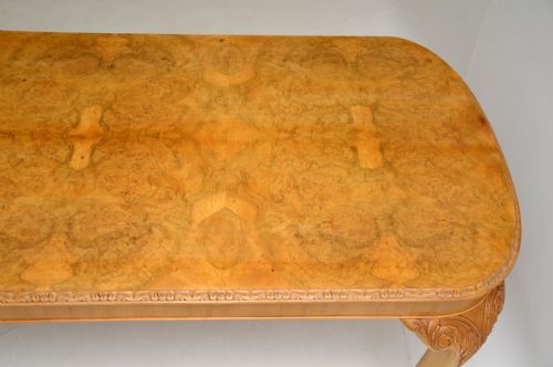 fig 3. Antique Burr Walnut Dining Table & Chairs by Epstein
