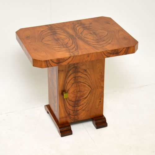Art Deco Figured Walnut Occasional Coffee Table
