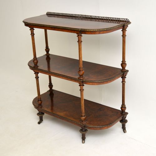 Antique Victorian Burr Walnut & Gilt Bronze Buffet