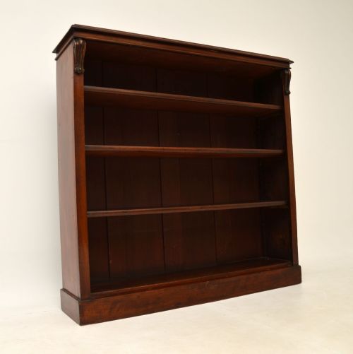 Antique William IV Mahogany Open Bookcase
