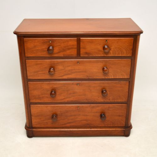 fig 1. Antique Victorian Mahogany Chest of Drawers