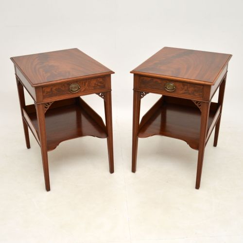 Pair of Antique Mahogany Side / Bedside Tables
