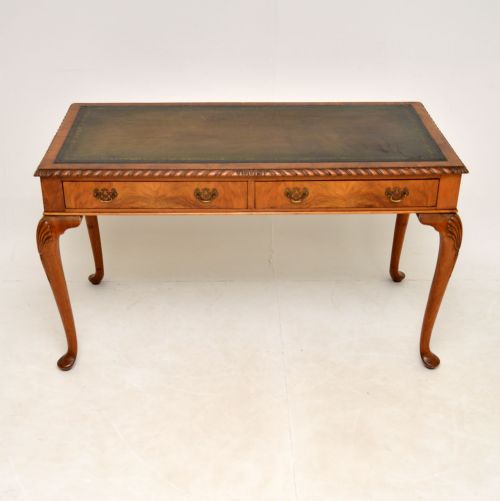 fig 1. Antique Walnut Leather Top Writing Desk