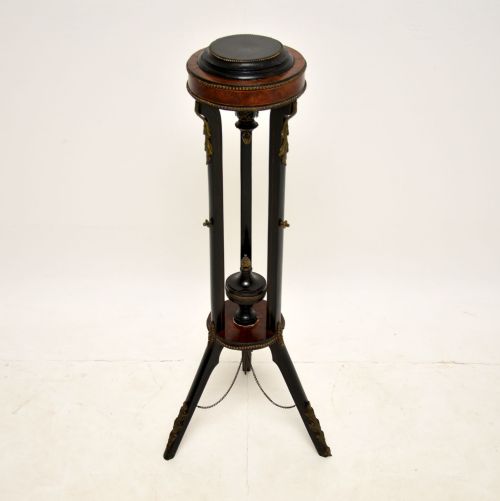 fig 1. Antique French Ebonised Walnut Plant Stand