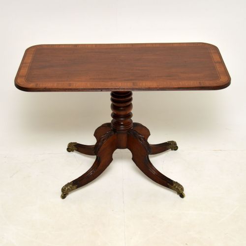 Antique Regency Period Inlaid Mahogany Side Table
