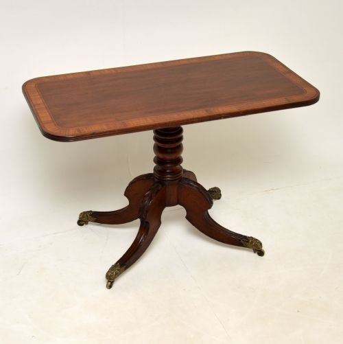 fig 1. Antique Regency Period Inlaid Mahogany Side Table
