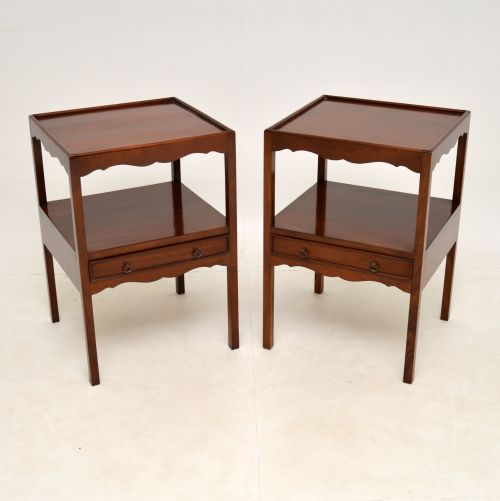 Pair of Antique Mahogany Side Tables