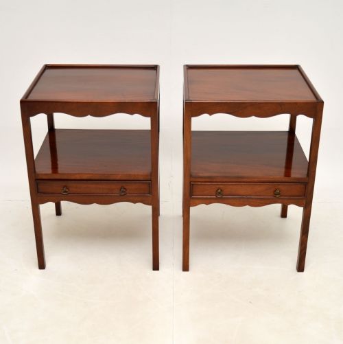 fig 1. Pair of Antique Mahogany Side Tables
