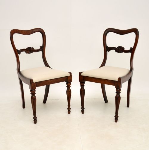 Pair of Antique William IV Rosewood Side / Dining Chairs

