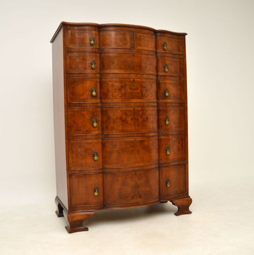 Large Antique Burr Walnut Chest of Drawers