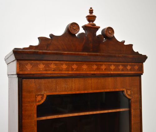 fig 1. Antique Georgian Period Inlaid Mahogany Miniature Bookcase