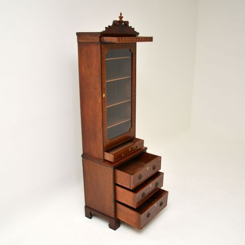 fig 2. Antique Georgian Period Inlaid Mahogany Miniature Bookcase