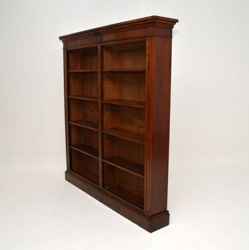 fig 1. Antique William IV Mahogany Open Bookcase