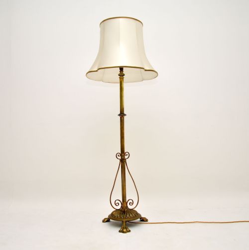 Antique Solid Brass Rise & Fall Floor Lamp