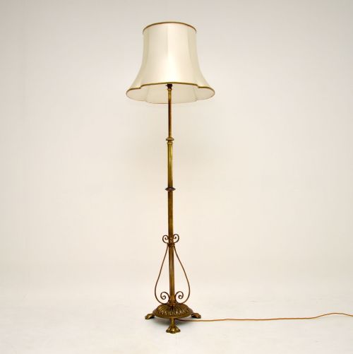 fig 1. Antique Solid Brass Rise & Fall Floor Lamp