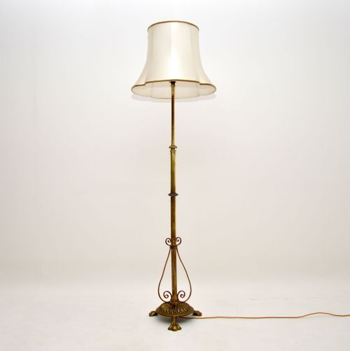 fig 2. Antique Solid Brass Rise & Fall Floor Lamp