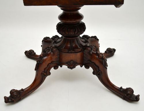 fig 1. Antique Victorian Burr Walnut Loo Table