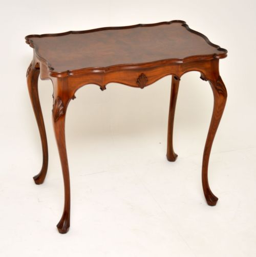 Antique Walnut Pie Crust Side Table
