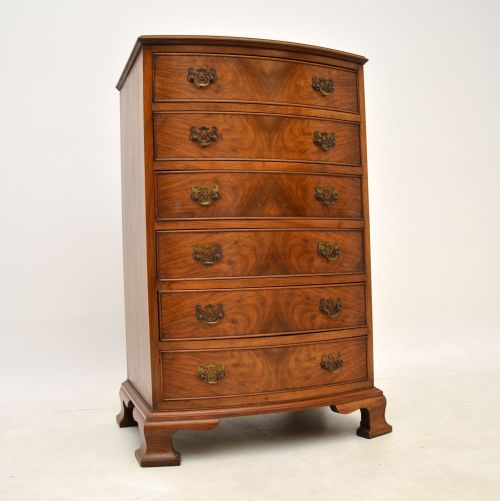 Antique Edwardian Burr Walnut Chest of Drawers
