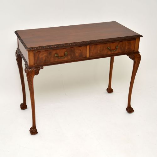 Antique Chippendale Style Mahogany Side / Console Table
