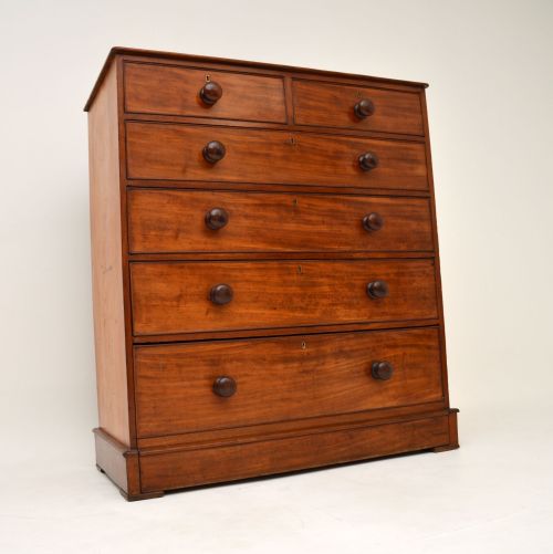 Large Antique Victorian Mahogany Chest of Drawers
