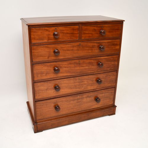 fig 2. Large Antique Victorian Mahogany Chest of Drawers

