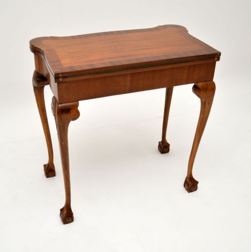 Antique Queen Anne Style Mahogany Card Table