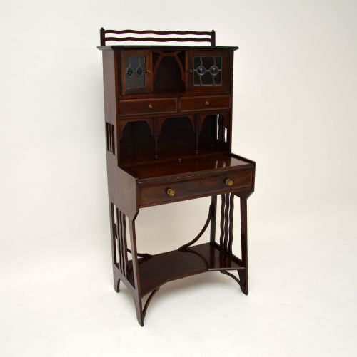 Antique Edwardian Arts & Crafts Mahogany Writing Bureau
